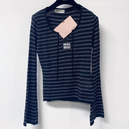 MIUMIU 26S LONG-SLEEVE KNIT TOP 1440