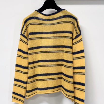 CHANEL 26S STRIPED CREWNECK KNIT SWEATER 1516
