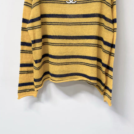 CHANEL 26S STRIPED CREWNECK KNIT SWEATER 1516