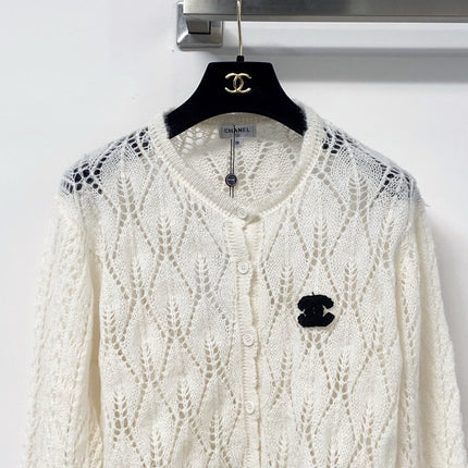 CHANEL 26S OPENWORK KNIT CARDIGAN 1512