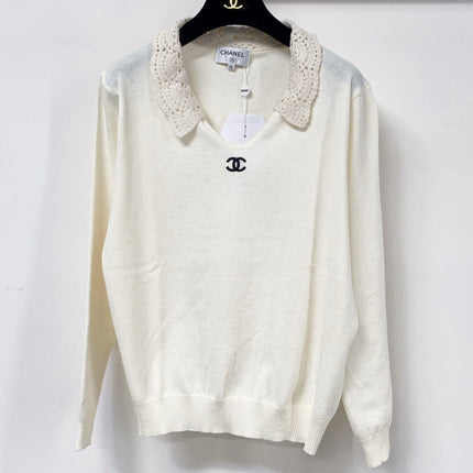 CHANEL 26S COLLARED KNIT SWEATER 1525