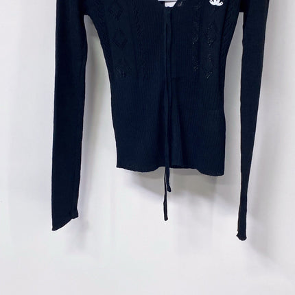 CHANEL 26S LACE-UP KNIT TOP 1503