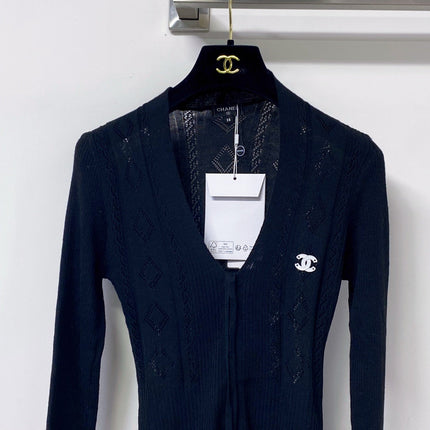 CHANEL 26S LACE-UP KNIT TOP 1503