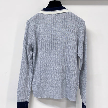YSL 26S POLO COLLAR KNIT SWEATER 454