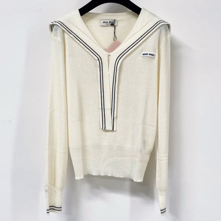MIUMIU 26S V-NECK KNIT SWEATER 1303
