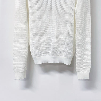 RALPH LAUREN 26S CREW-NECK OPENWORK KNIT SWEATER 760