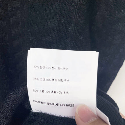 MIUMIU 26S V-NECK SHORT-SLEEVE KNIT TOP 1283