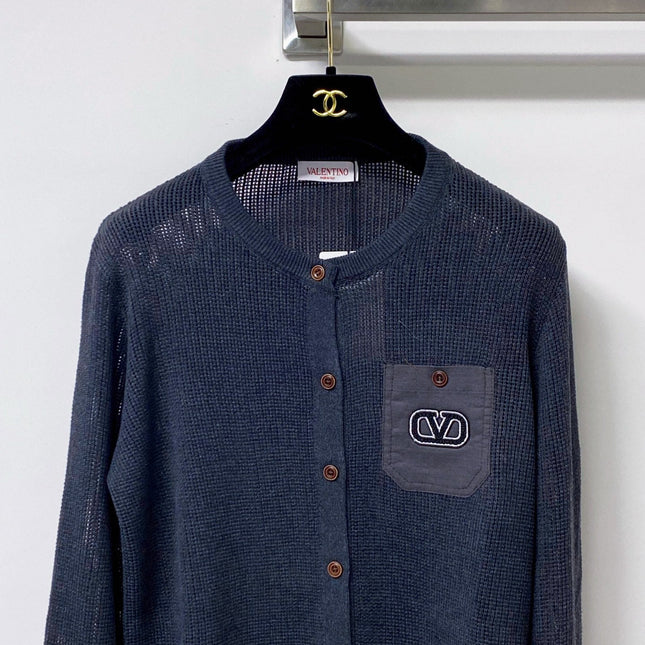 VALENTINO 26S CREW NECK KNIT CARDIGAN 324