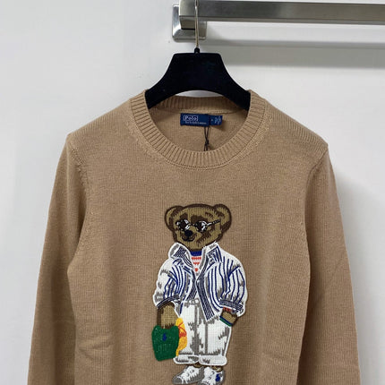 RALPH LAUREN 26S BEAR-MOTIF CREW-NECK SWEATER 691