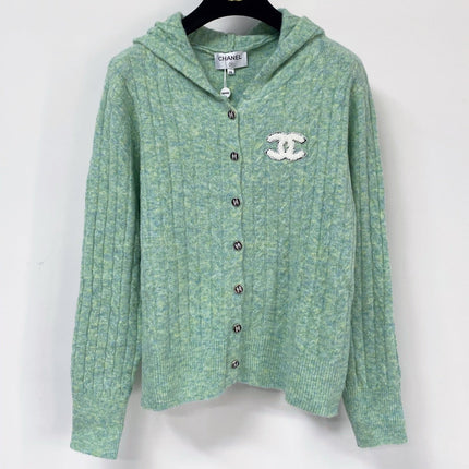 CHANEL 26S HOODED KNIT CARDIGAN 1766