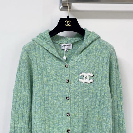 CHANEL 26S HOODED KNIT CARDIGAN 1766
