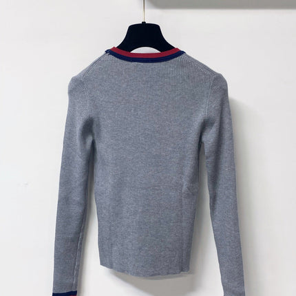 CHANEL 26S TRIM RIBBED KNIT TOP 1666