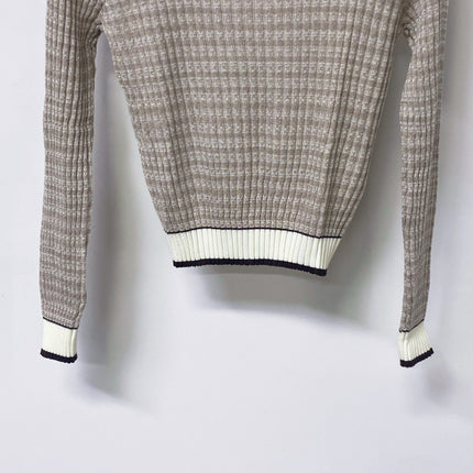 CHANEL 26S TRIM RIBBED KNIT TOP 1670