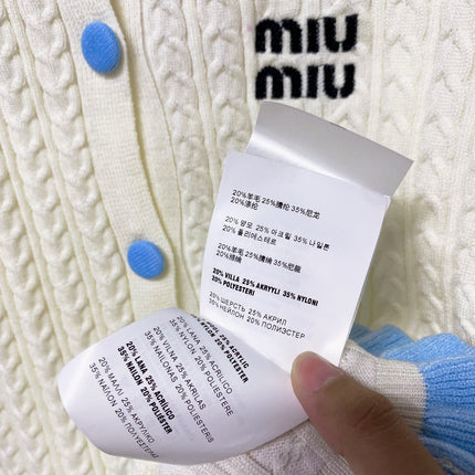 MIUMIU 26S KNIT RUFFLED CARDIGAN 1489