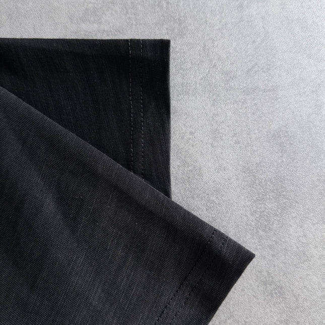 LORO PIANA CREWNECK T-SHIRT IN BLACK COTTON