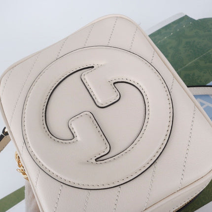 GUCCI 26S TOP HANDLE BAG 17 IN WHITE CALFSKIN