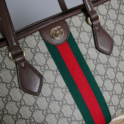 GUCCI 26S TOTE BAG 25 IN BEIGE CANVAS