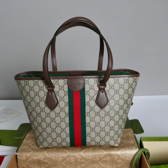 GUCCI 26S TOTE BAG 25 IN BEIGE CANVAS
