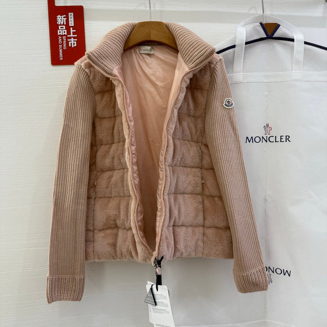 MONCLER 25S WOOL CARDIGAN IN PINK 067