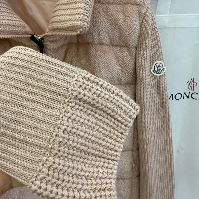 MONCLER 25S WOOL CARDIGAN IN PINK 067