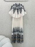 ZIMMER LACE OVERLAY DRESS WITH SMALL STAND COLLAR 269305