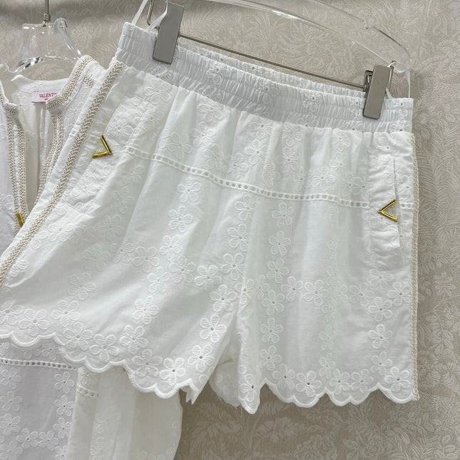 VALENTINO LONG-SLEEVE TOP AND SHORTS SET 275211