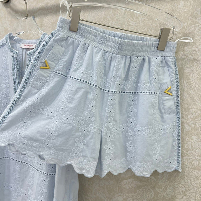 VALENTINO LONG-SLEEVE TOP AND SHORTS SET 275213