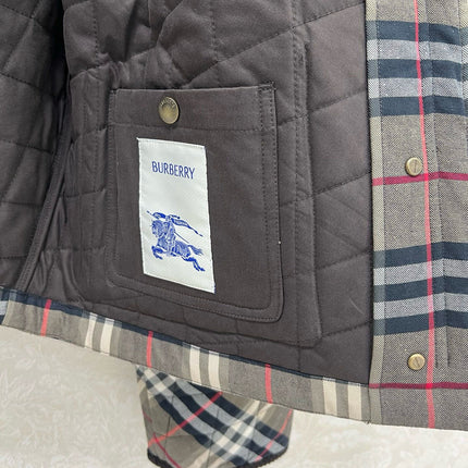 BURBERRY 25S COTTON PLAID JACKET 129