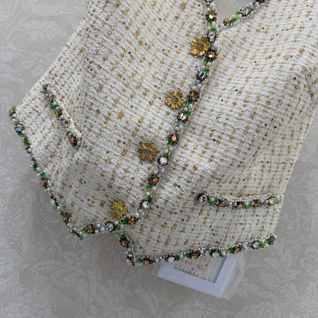 CHANEL 26S BEADED HALTER NECK VEST 821