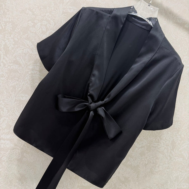 DIOR 26S SHORT-SLEEVE WAIST-TIED SHIRT 1217