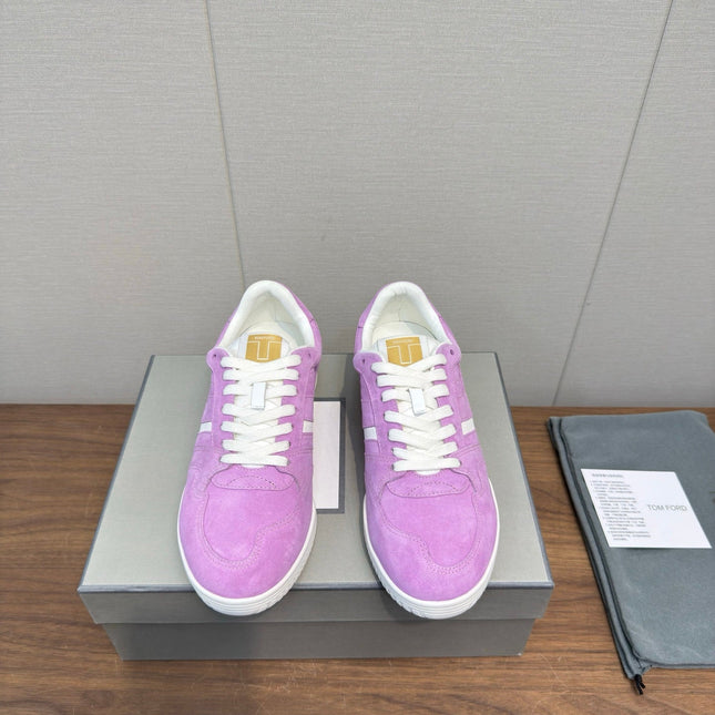 TOM FORD 26S JACKSON SNEAKERS IN PINKISH PURPLE SUEDE