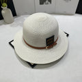 MIUMIU 26S WOVEN STRAW HAT IN WHITE 343699