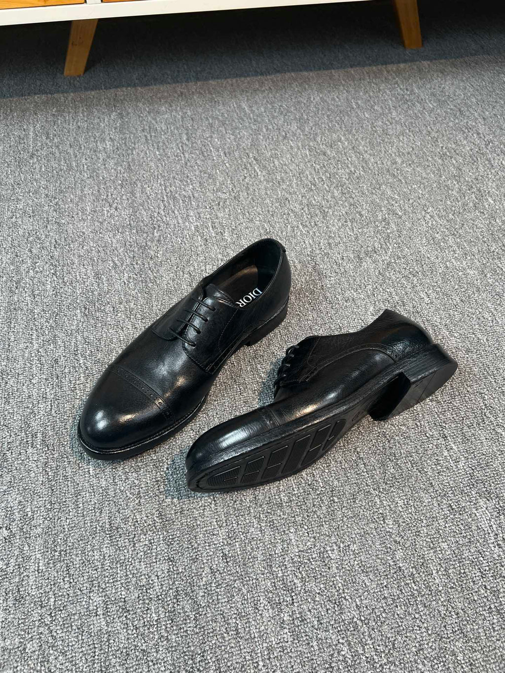 CD TIMELESS OXFORD BLACK EMBOSSED CALFSKIN