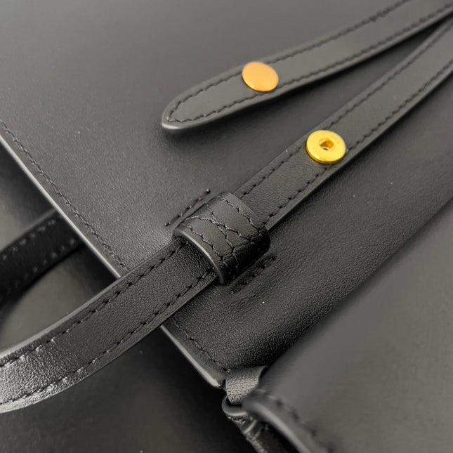 BEL AIR CLUTCH 27 IN BLACK NAPPA LAMBSKIN GOLD HARDWARE