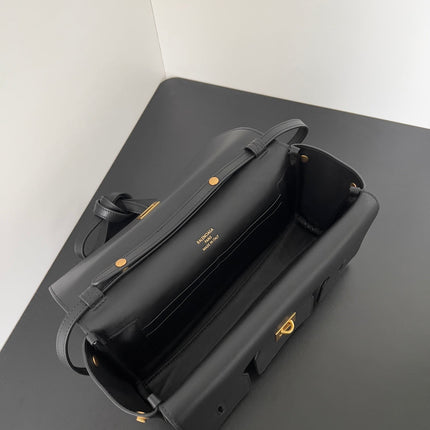 BEL AIR CLUTCH 27 IN BLACK NAPPA LAMBSKIN GOLD HARDWARE