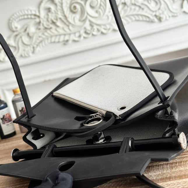 ZIP CABINE 31 BAG IN BLACK CALFSKIN