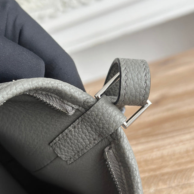 HM 25S BERLINGOT 24 CM IN DARK GRAY LAMBSKIN