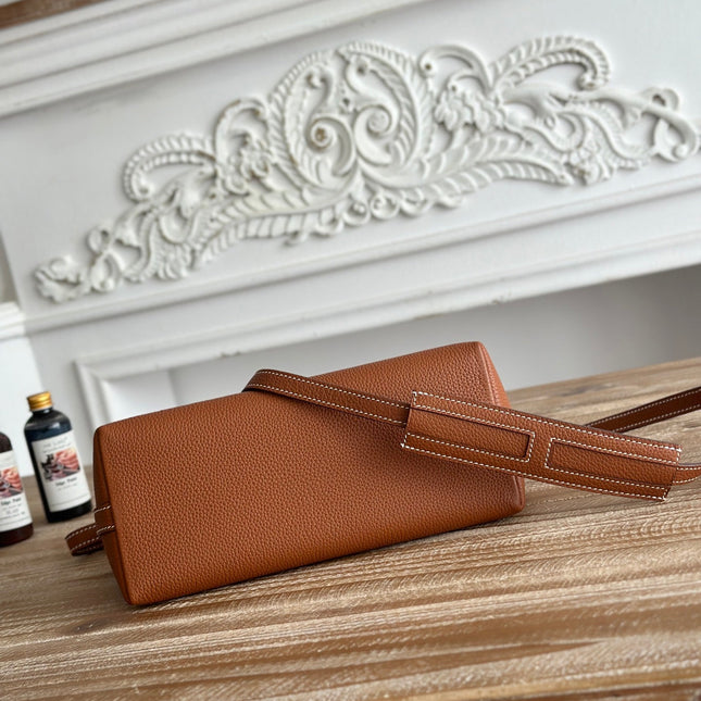 HM 25S BERLINGOT 24 CM IN BROWN LAMBSKIN