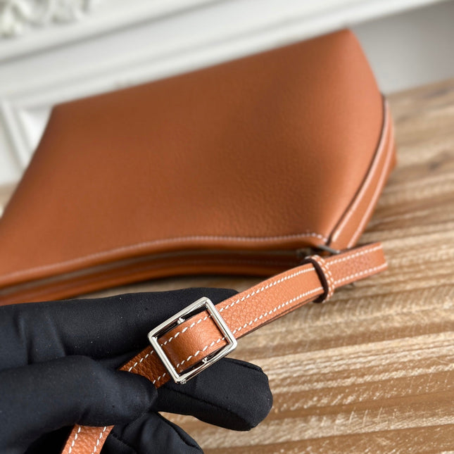 HM 25S BERLINGOT 24 CM IN BROWN LAMBSKIN