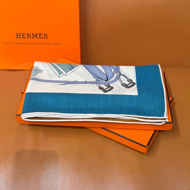 HERMES 26S SCARF 140 IN CASHMERE AND SILK 305963