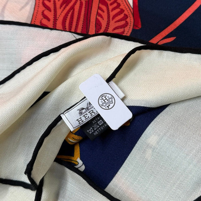 HERMES 26S SCARF 140 IN CASHMERE AND SILK 305964