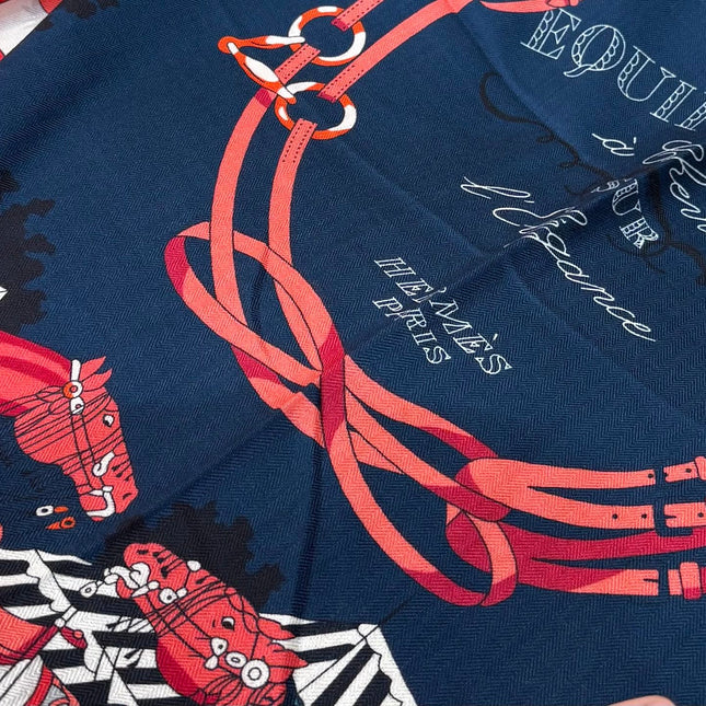 HERMES 26S SCARF 140 IN CASHMERE AND SILK 305964