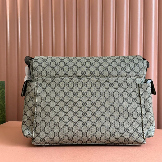 GUCCI SUPREME BAG 44 IN BROWN MONOGRAM CANVAS WITH LEATHER TRIM
