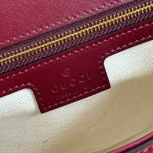 GUCCI 26S BLONDIE SHOULDER BAG 26 IN DARK RED CALFSKIN