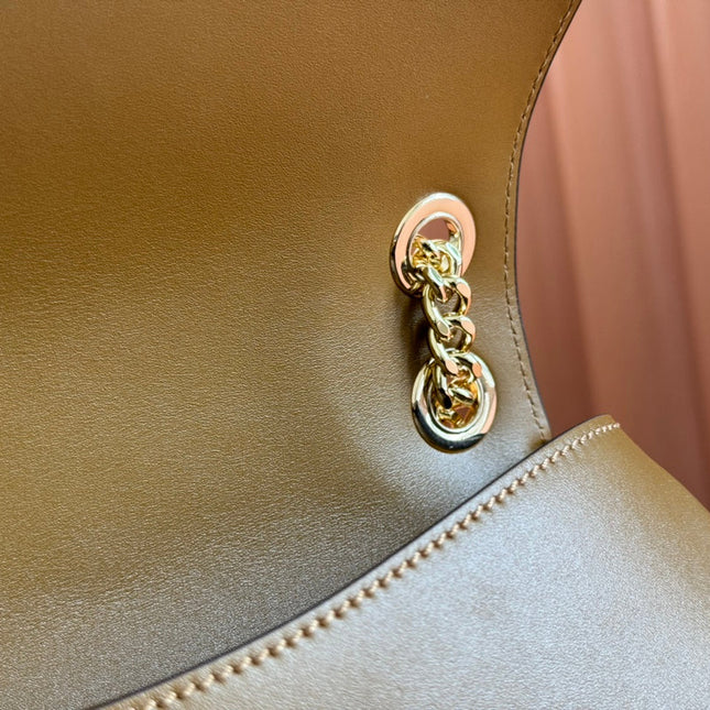 GUCCI 26S BLONDIE SHOULDER BAG 26 IN BROWN CALFSKIN AND SUEDE