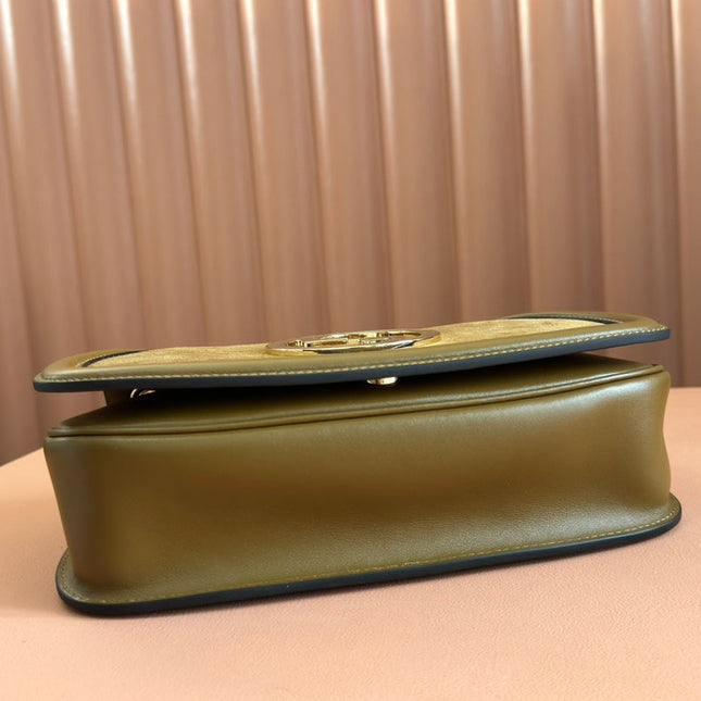 GUCCI 26S BLONDIE SHOULDER BAG 26 IN BROWN CALFSKIN AND SUEDE