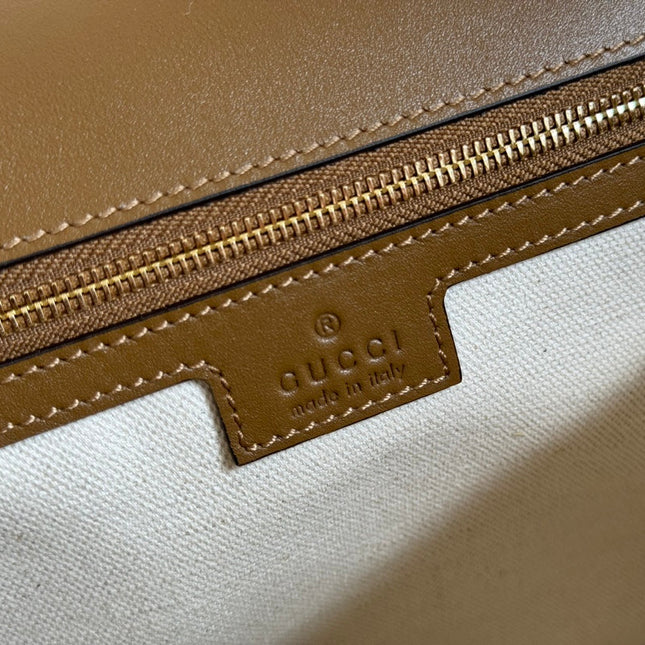 GUCCI 26S BLONDIE BAG 32 IN BROWN SUEDE