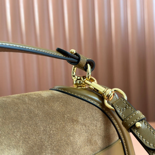 GUCCI 26S BLONDIE BAG 32 IN BROWN SUEDE