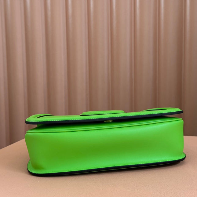 GUCCI 26S BLONDIE BAG 27 IN GREEN CALFSKIN