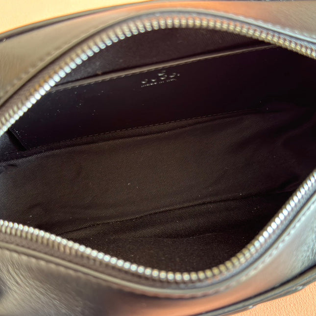GG Marmont Small 24 in Black Calfskin and Hardware
